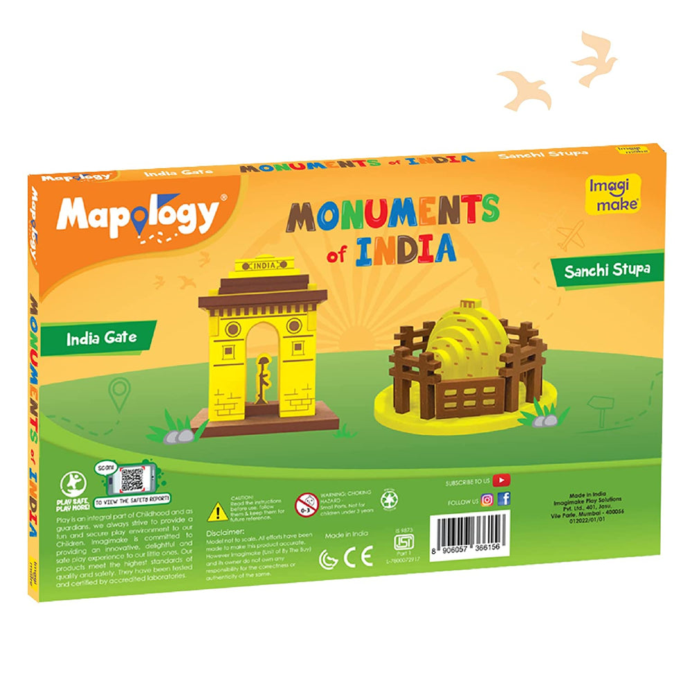 Imagimake Mapology Monuments of India - Sanchi Stupa & India Gate