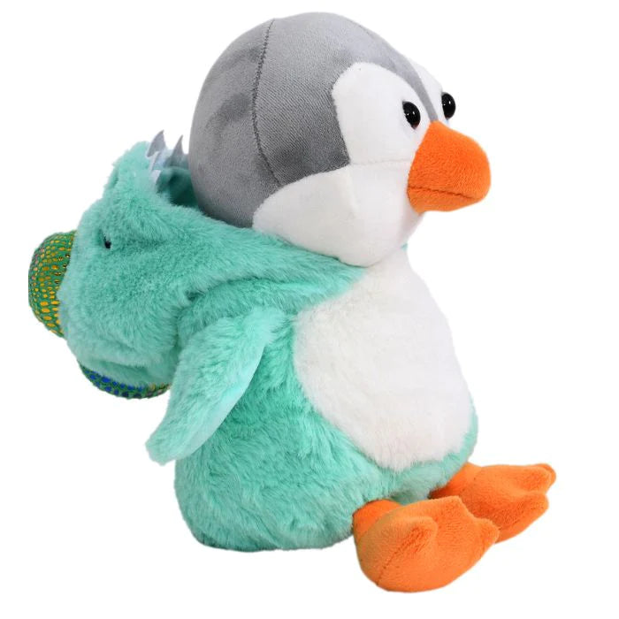 Mirada Turquoise Dinosaur Cute Plush Hoodie Penguin