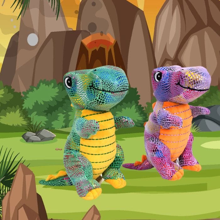 Mirada Super Soft Plush Stuffed Standing Green Foiled Dinosaur Soft Toy -25cm