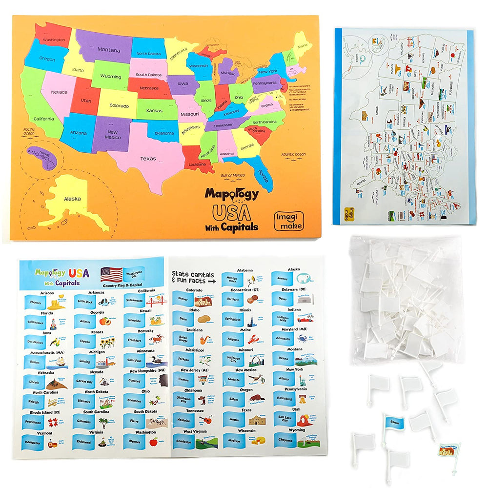 Imagimake Mapology USA with Capitals