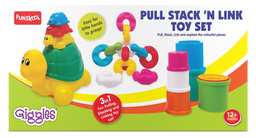 Giggles Pull Stack And Link Toy Set