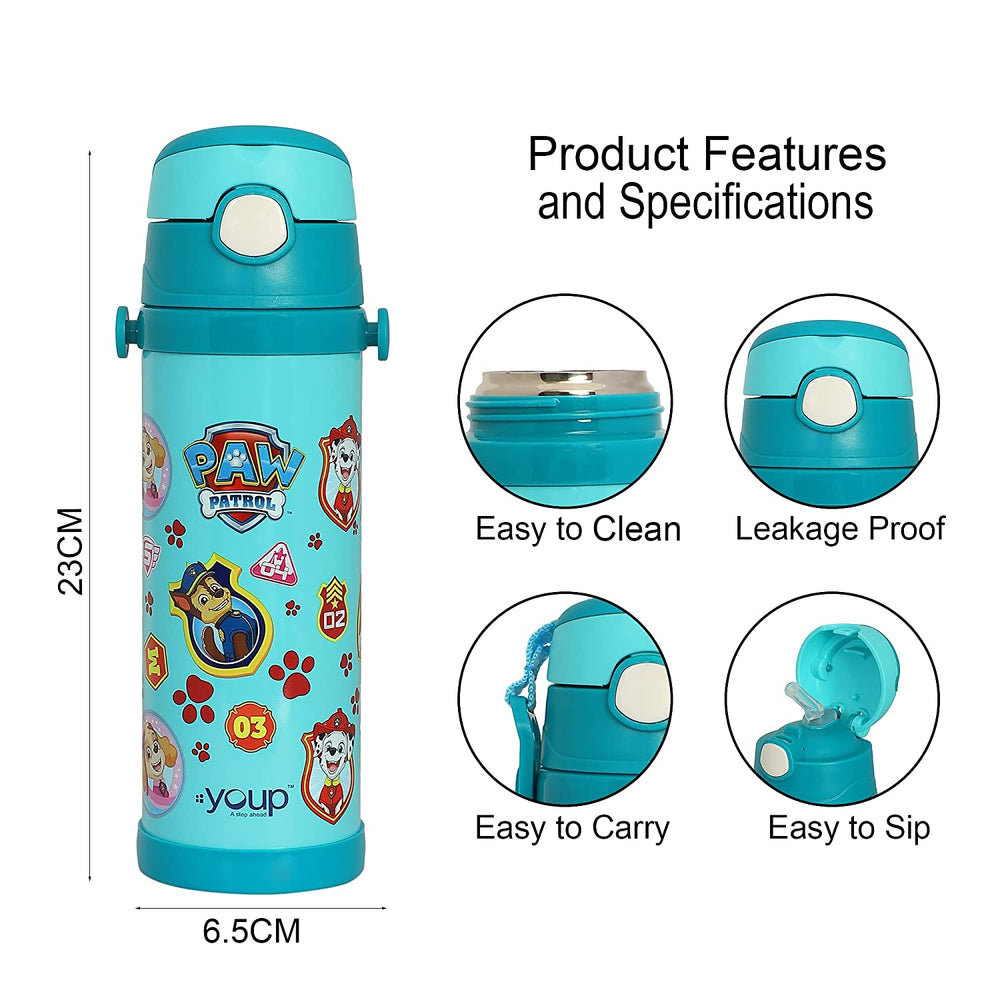 Youp Paw Patrol Insulated Double Wall Sipper Bottle Scooby 500 ml - Green