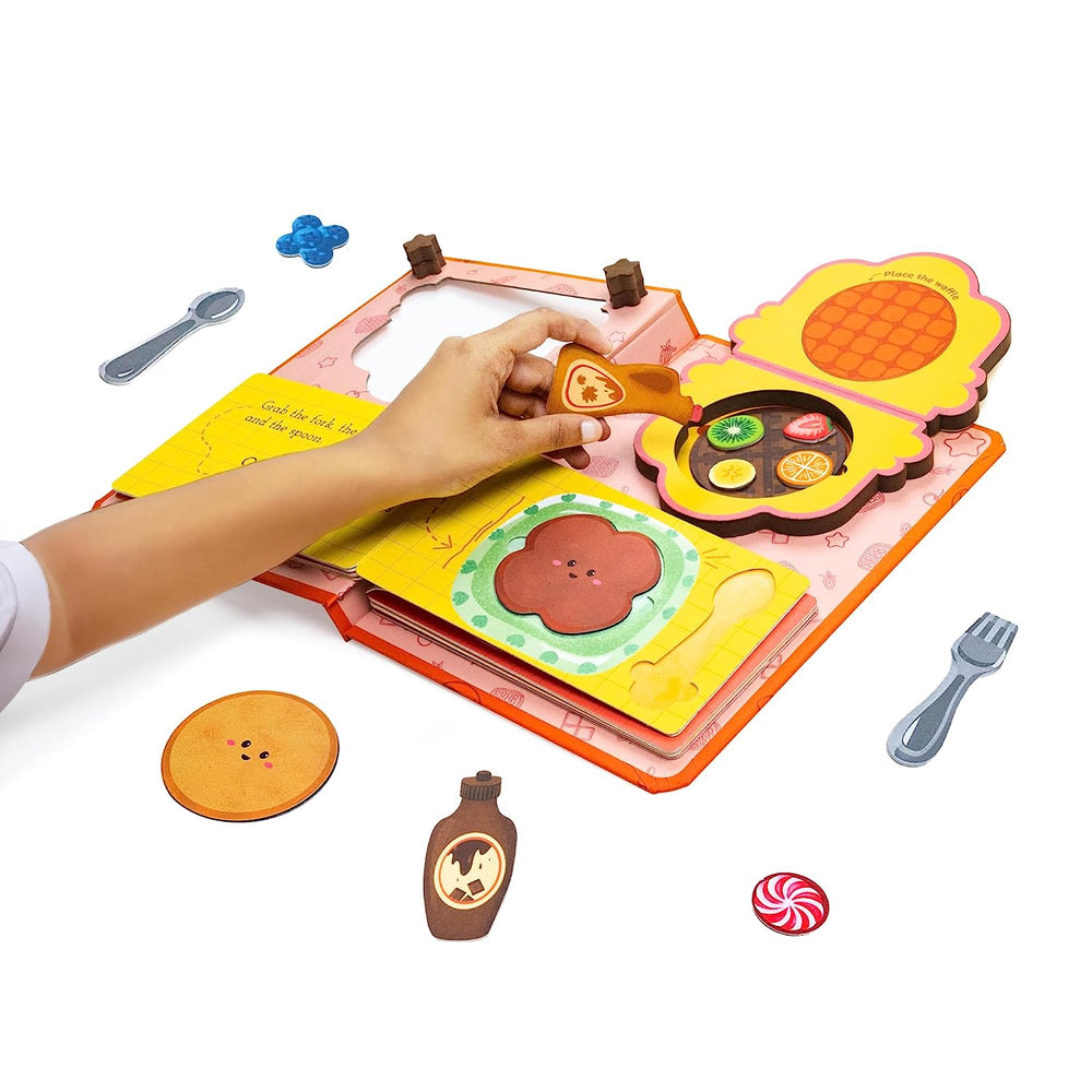 Dabble Who Wants Waffles - Pretend Play Waffle Kit For Little Chefs