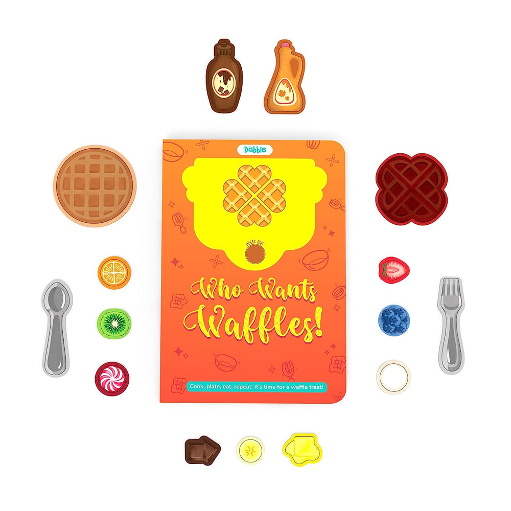 Dabble Who Wants Waffles - Pretend Play Waffle Kit For Little Chefs