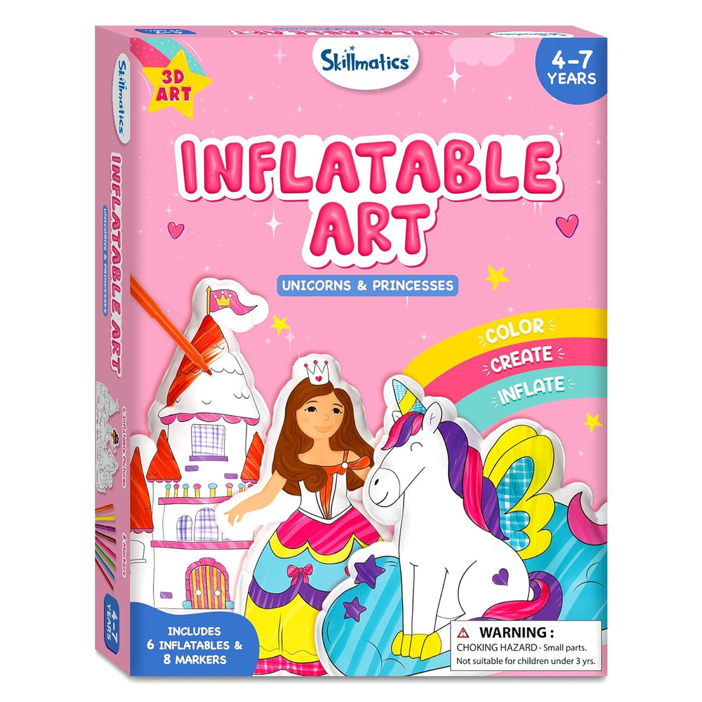 Skillmatics Inflatable Art 3D Unicorns & Princesses