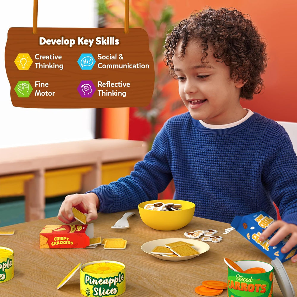 Skillmatics Grocery Set with Play Food Inside