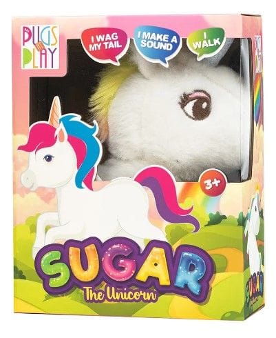Fuzzbuzz Pugs At Play Sugar - Unicorn Cream