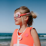 SUNNYLiFE Melody the Mermaid Mini Swim Goggles Neon Strawberry