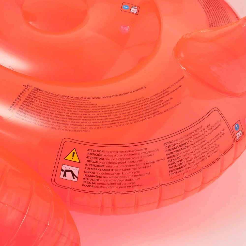 SUNNYLiFE Neon Color Inflatable Flamingo Luxe Ride-On Float Rosie Watermelon