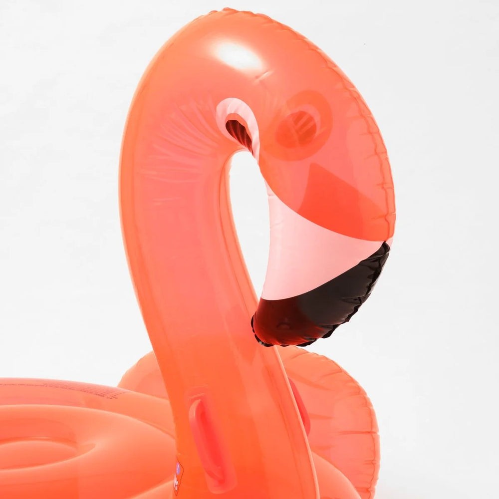 SUNNYLiFE Neon Color Inflatable Flamingo Luxe Ride-On Float Rosie Watermelon
