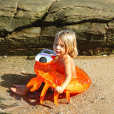 SUNNYLiFE Orange Color Inflatable Kiddy Pool Ring Sonny the Sea Creature