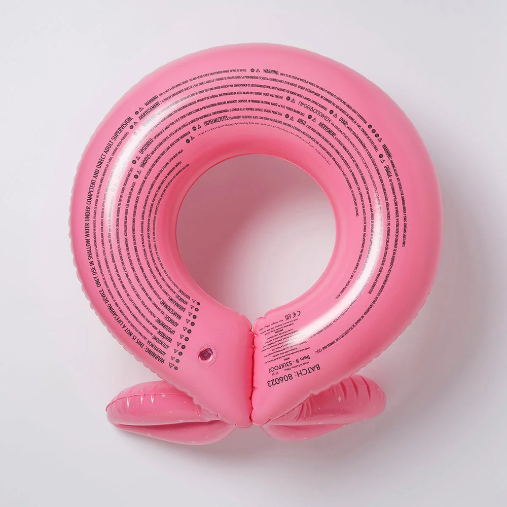 SUNNYLiFE Pink Color Inflatable Kiddy Pool Ring Ocean Treasure Rose