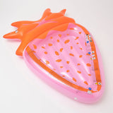 SUNNYLiFE Pink Color Inflatable Luxe Lie-On Float Strawberry Pink Berry