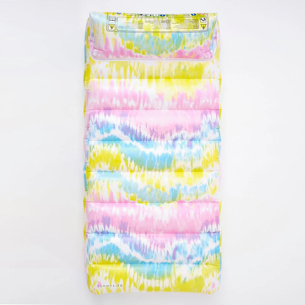 SUNNYLiFE Tie Dye Color Lilo Lounger Sorbet