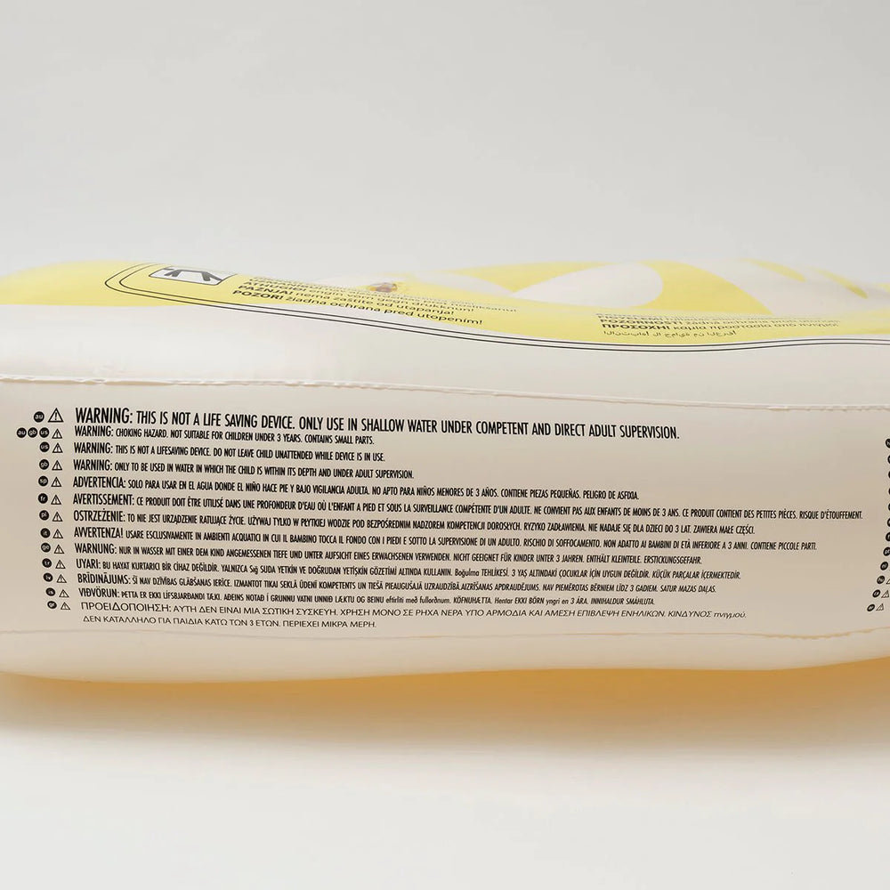 SUNNYLiFE Yellow Color Inflatable Luxe Lie-On Float Limon