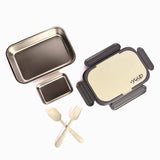 YOUP Stainless Steel Insulated Lunch Box With Fork, Spoon and small container ROLEX-850 ml