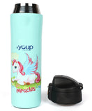 Youp Rolex Thermo Steel Bottle 500ml - Unicorn - Green