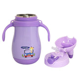 Youp Wiggly Thermo Steel Bottle 350ml - Car Print - Purple