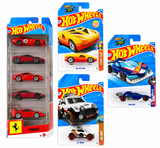 Hot Wheels Ferrari 5 Car Set, HW Test Ride, Lil Roar and Punk Rod