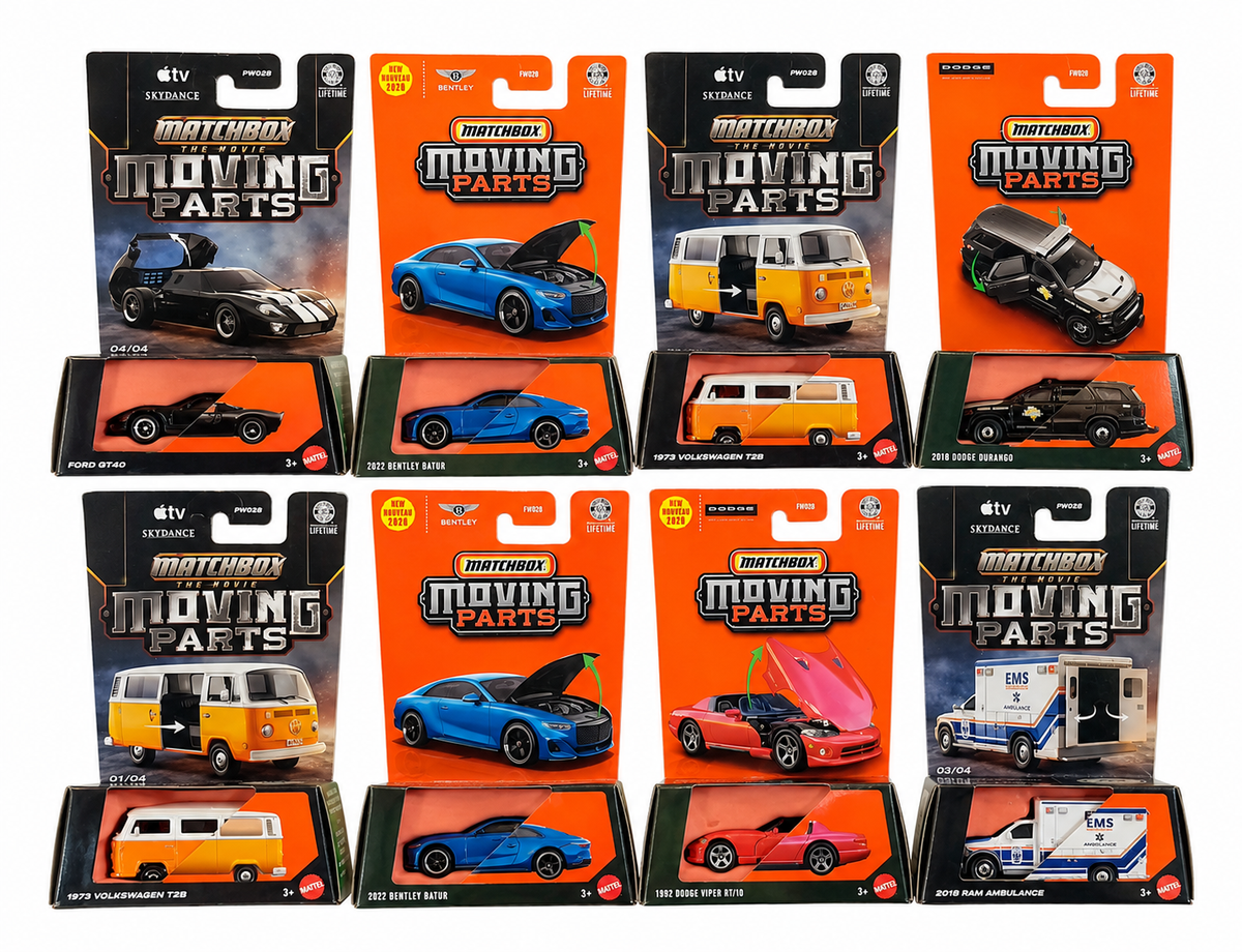 Matchbox Moving Parts  - Set of 8 Cars
