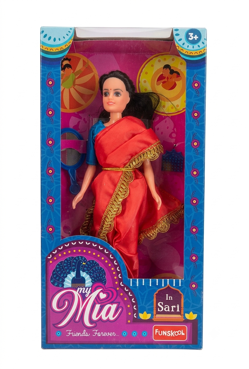 Funskool My Mia In Saree - Red