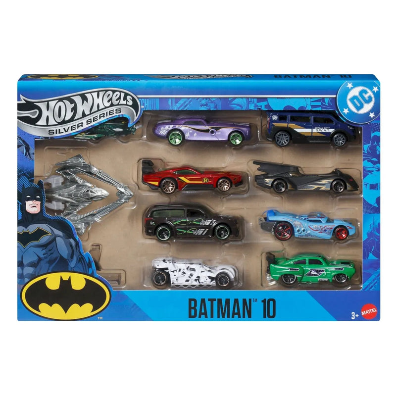 Hot Wheels 2026 Silver Series Batman Collection Pack of 10 Cars