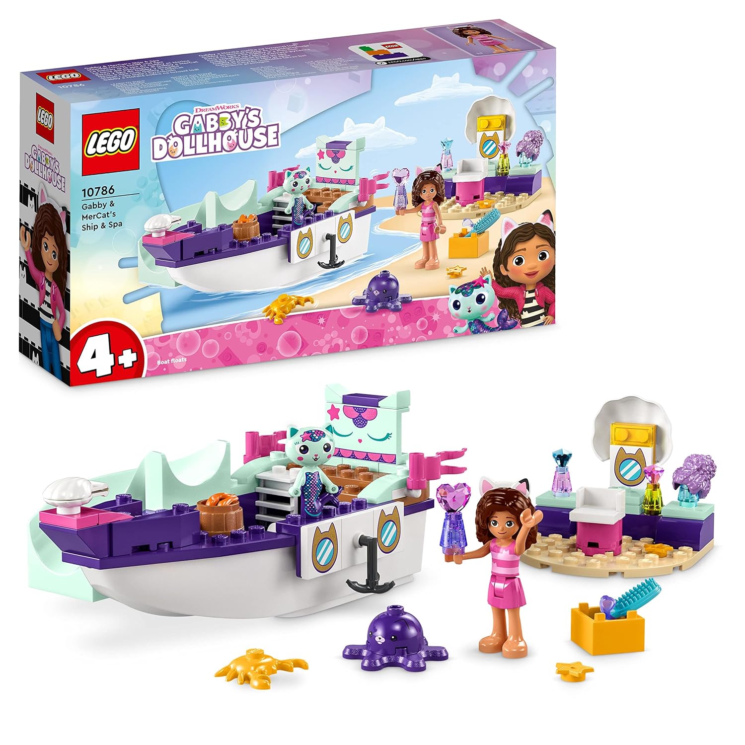 Lego Gabby's Dollhouse Gabby & MerCat's Ship & Spa
