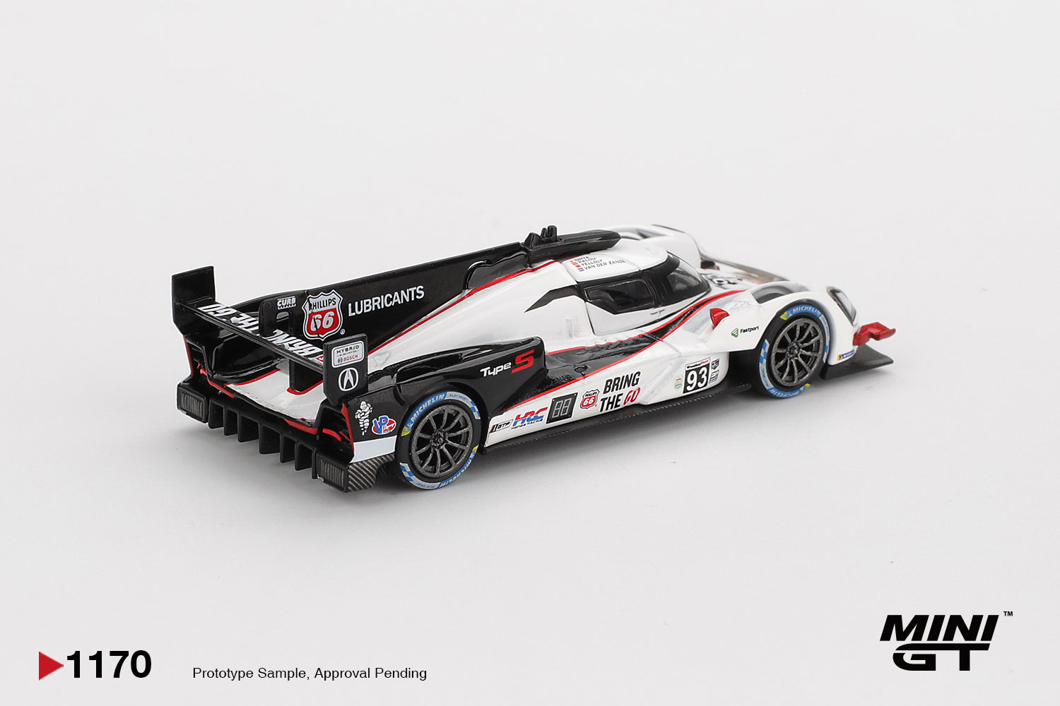 Mini GT 1170 Acura ARX-06 GTP #93 Acura Meyer Shank Racing 2025 IMSA Daytona 24 Hrs