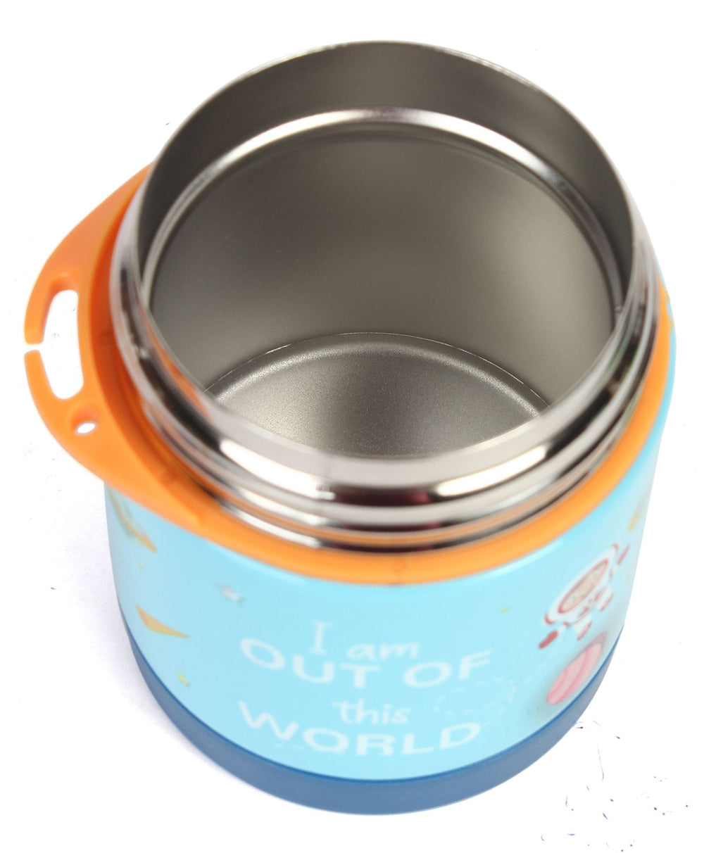 Youp Stainless Steel Insulated Blue Color Food Jar With Fork Blue - 325 ml