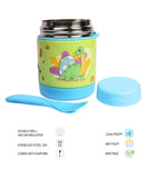 Youp Stainless Steel Insulated Food Jar With Fork Green - 325 ml