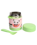 Youp Stainless Steel Insulated Food Jar With Fork Pink - 325 ml