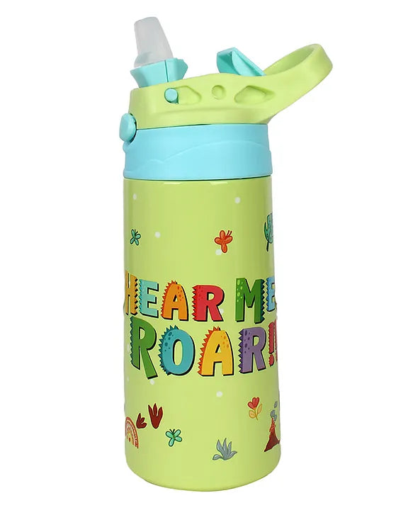 Youp Stainless steel insulated Dinasour theme kids anti-dust sipper bottle TINKLER - 400 ml