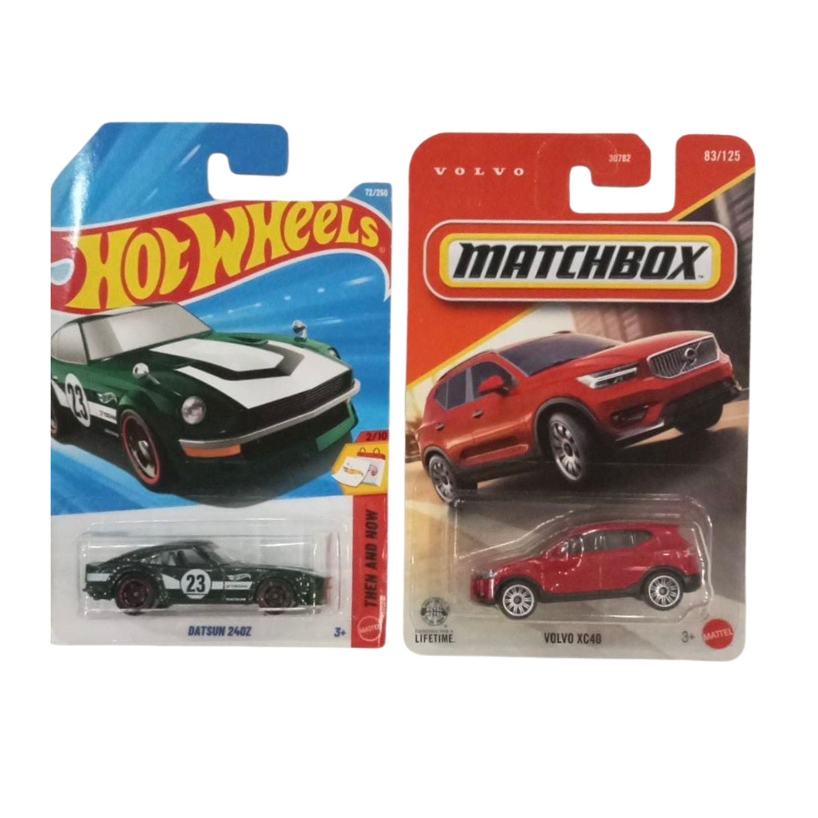 Hot Wheels Datsun 240Z And Matchbox Volvo XC40
