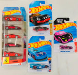 Hot Wheels Ferrari 5 Car Pack, El Segundo Rallye, Supercharged And Monster High Ghoul Mobile