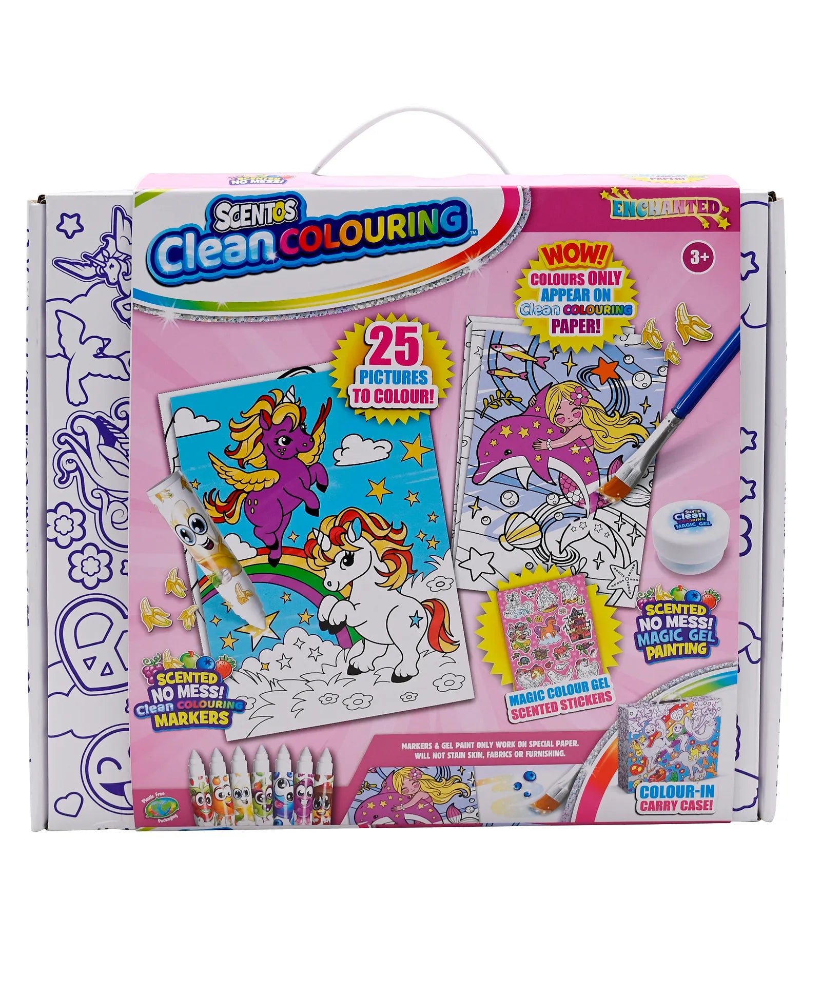 Scentos Clean Colouring Colour In Carry Case - ENCHANTED