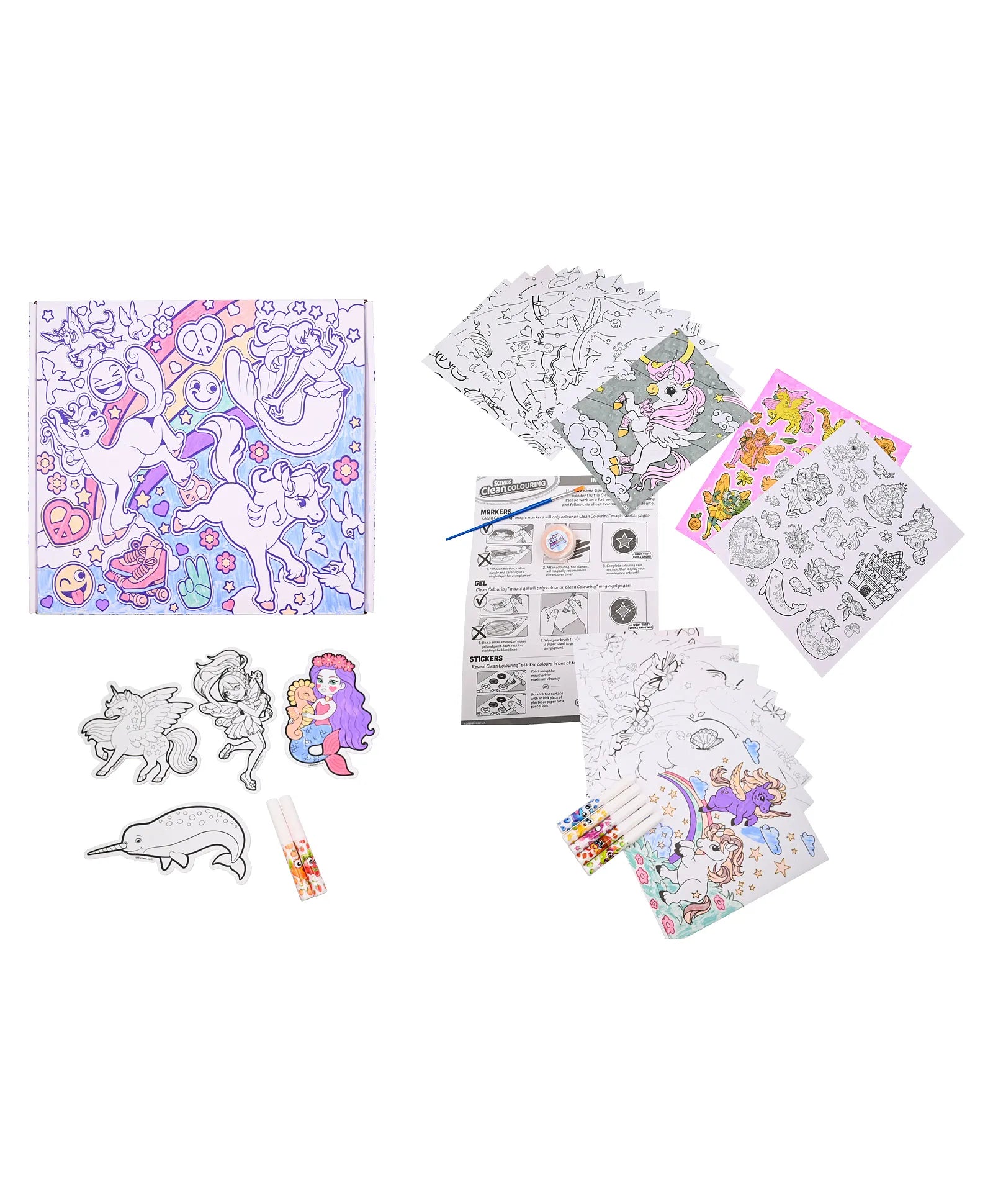Scentos Clean Colouring Colour In Carry Case - ENCHANTED