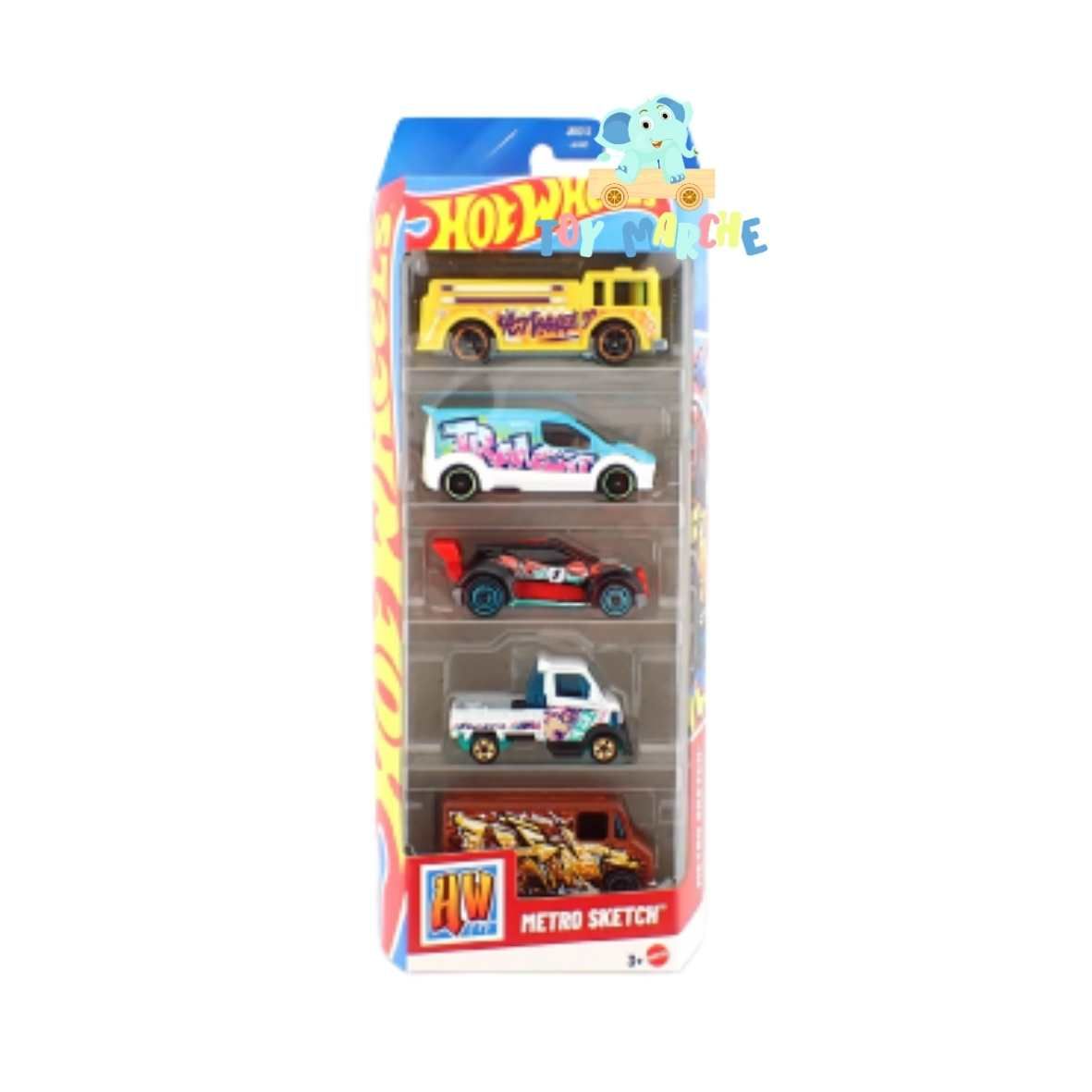 Hot Wheels 5 Car Pack - Metro Sketch