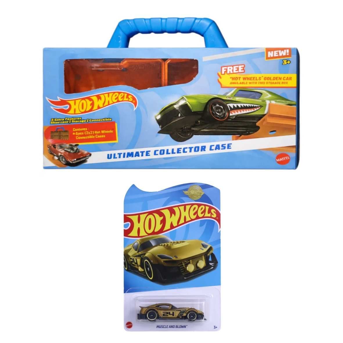 Hot Wheels Ultimate Collector Case with free Hot Wheels Golden Car