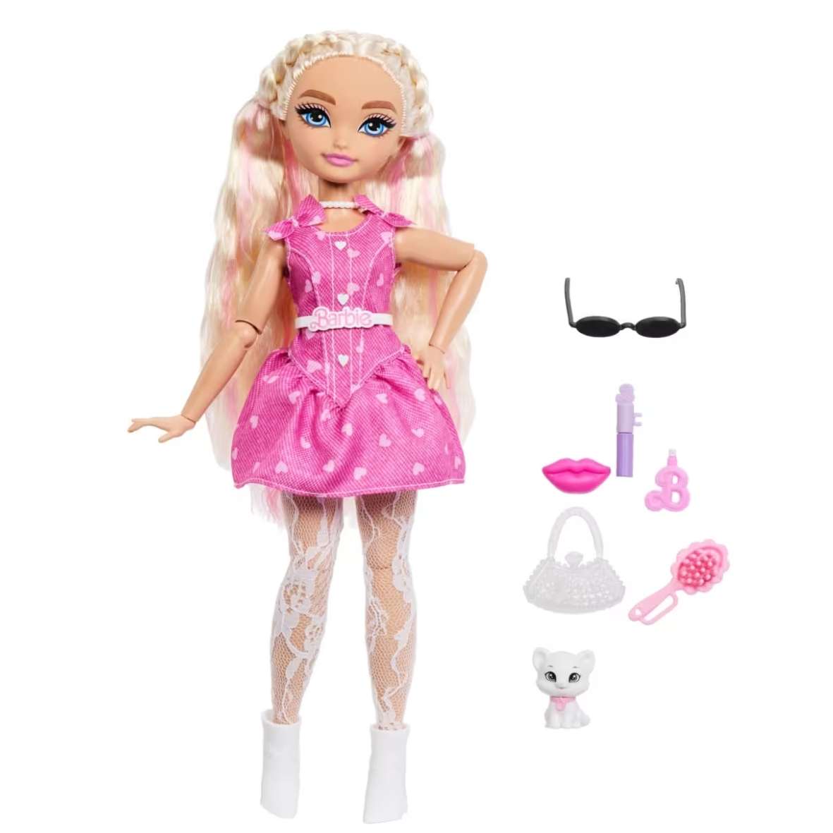 Barbie Dream Besties Barbie Malibu Doll & Accessories, Posable Fashion Doll & Themed Pieces