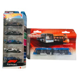 Hot Wheels 5 Car Pack Formula 1 And Majorette Transporter Siemens Avenio Tram