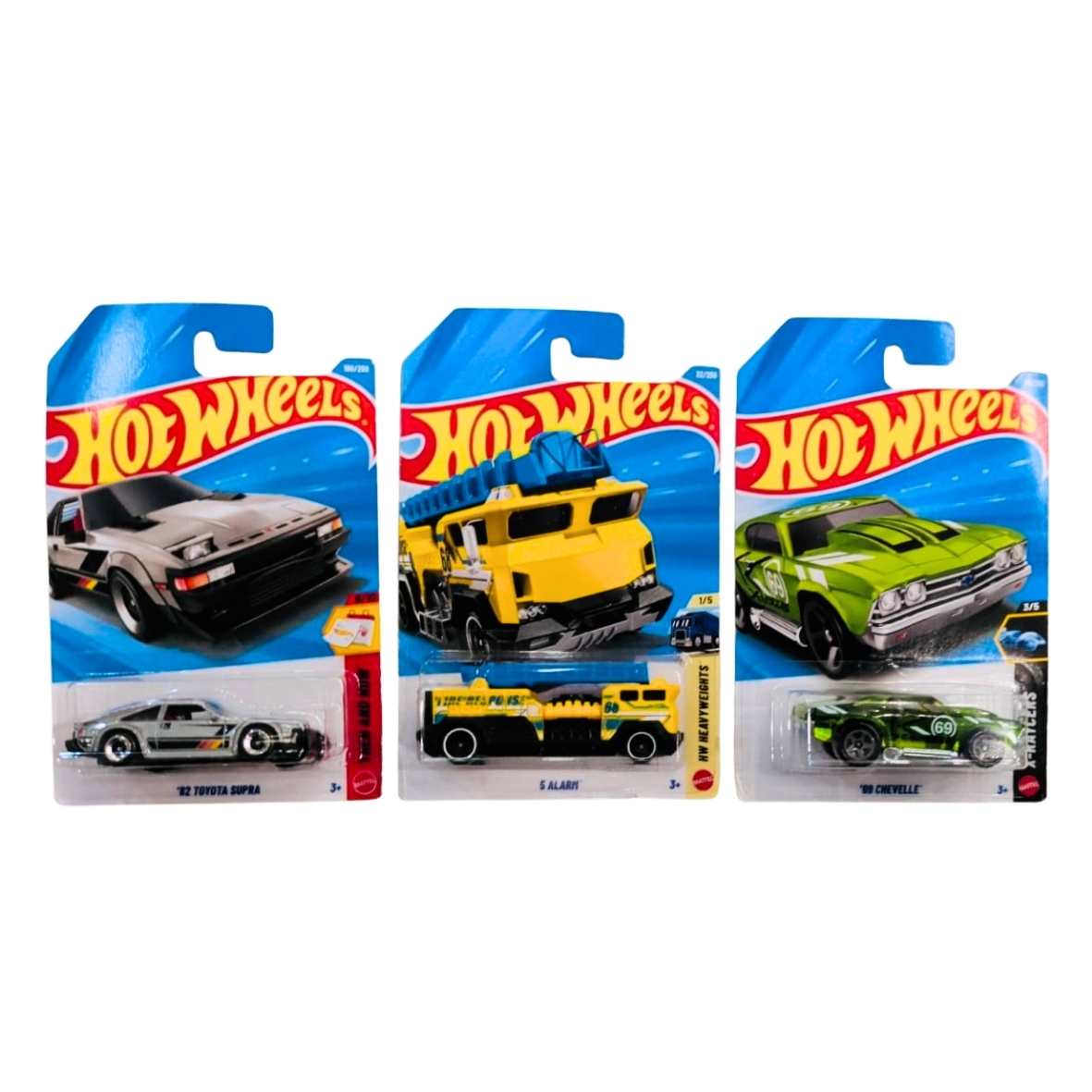 Hot Wheels '82 Toyota Supra, 5 Alarm And '69 Chevelle
