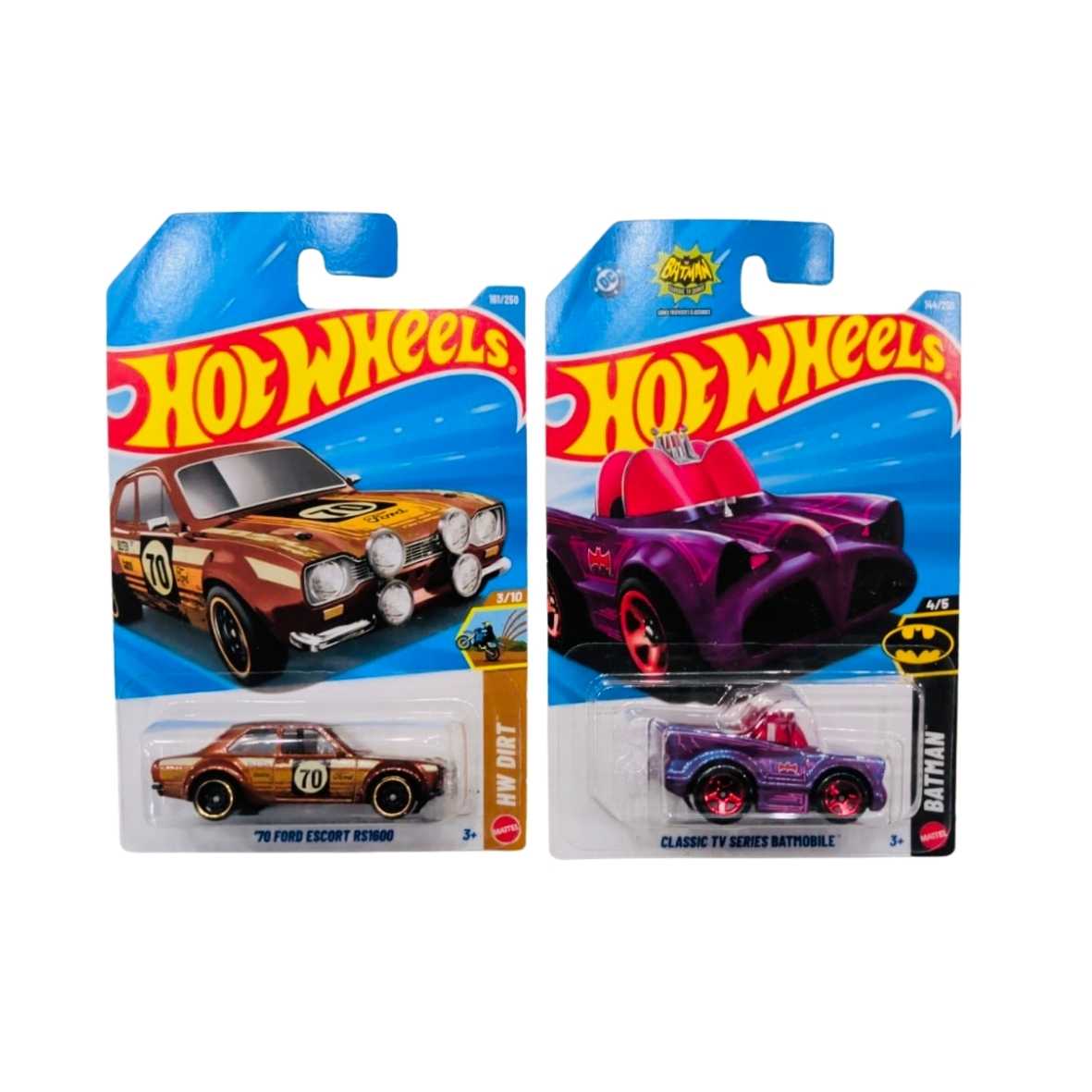 Hot Wheels '70 Ford Escort RS1600 And Classic TV Series Batmobile