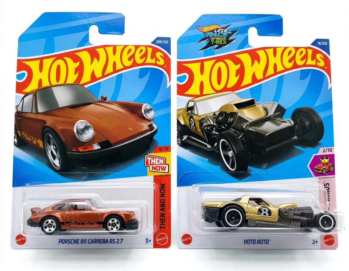 Hot Wheels Porsche 911 Carrera RS 2.7 and Hoto Roto
