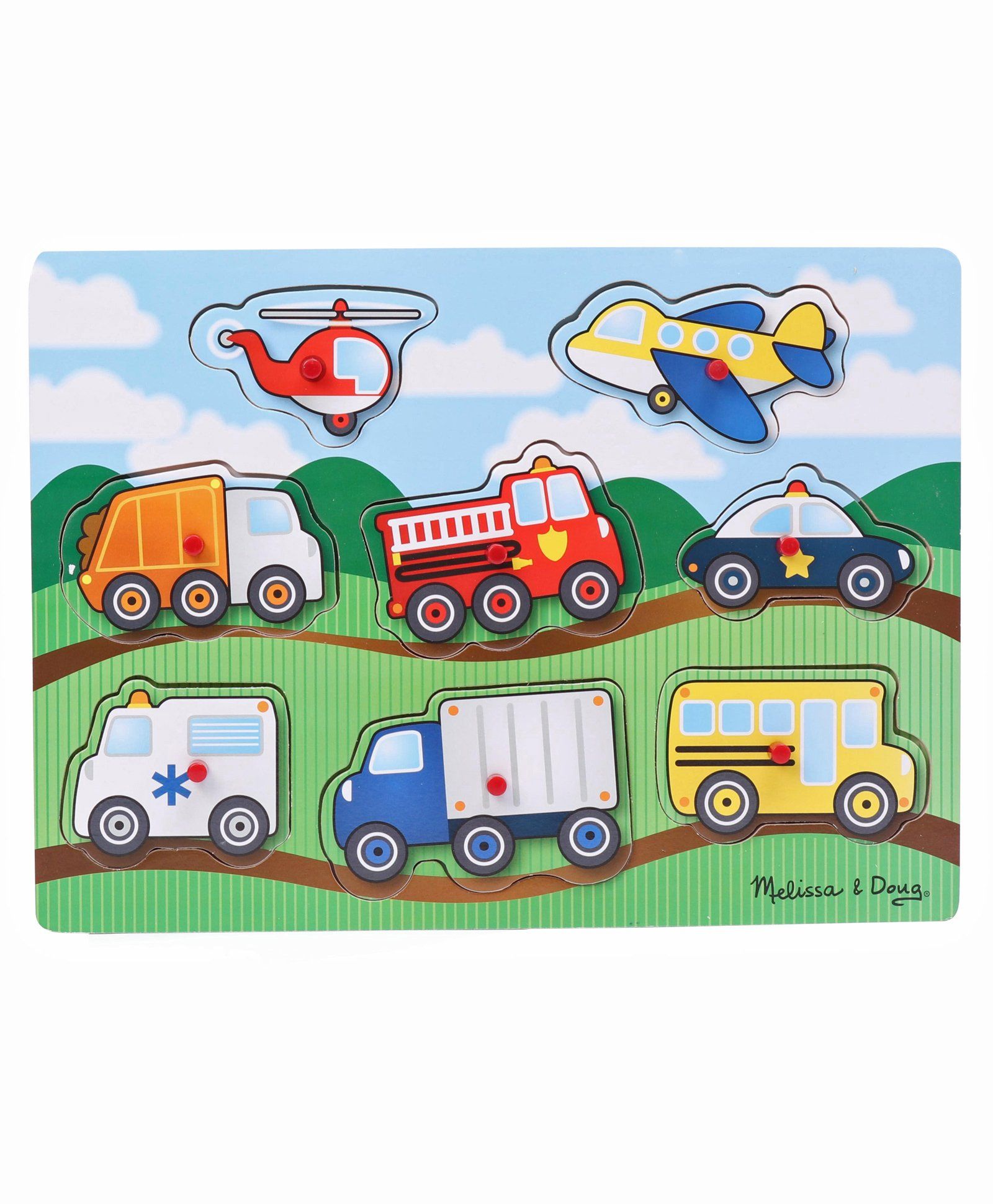 Melissa & Doug Vehicles Peg Puzzles