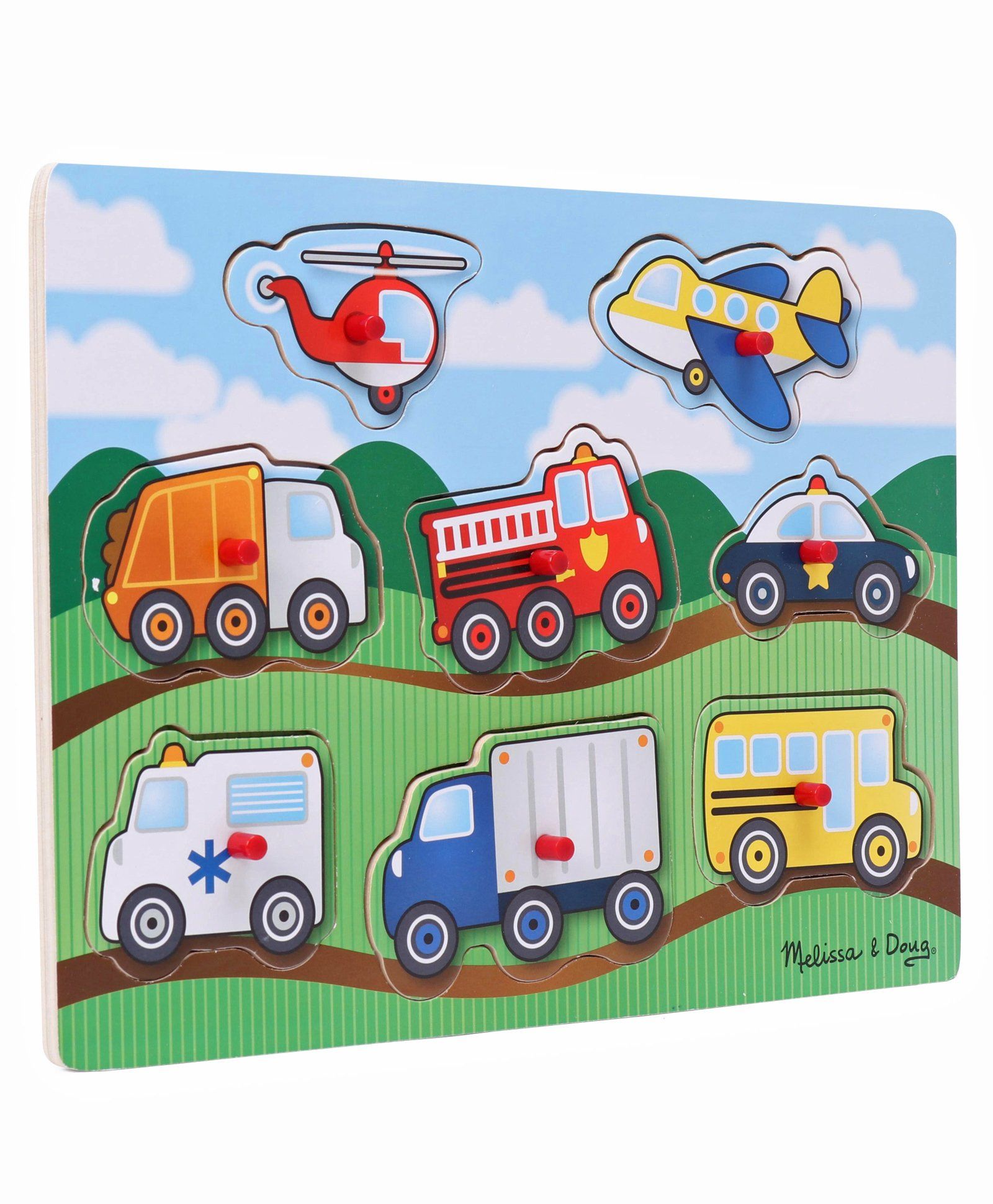 Melissa & Doug Vehicles Peg Puzzles