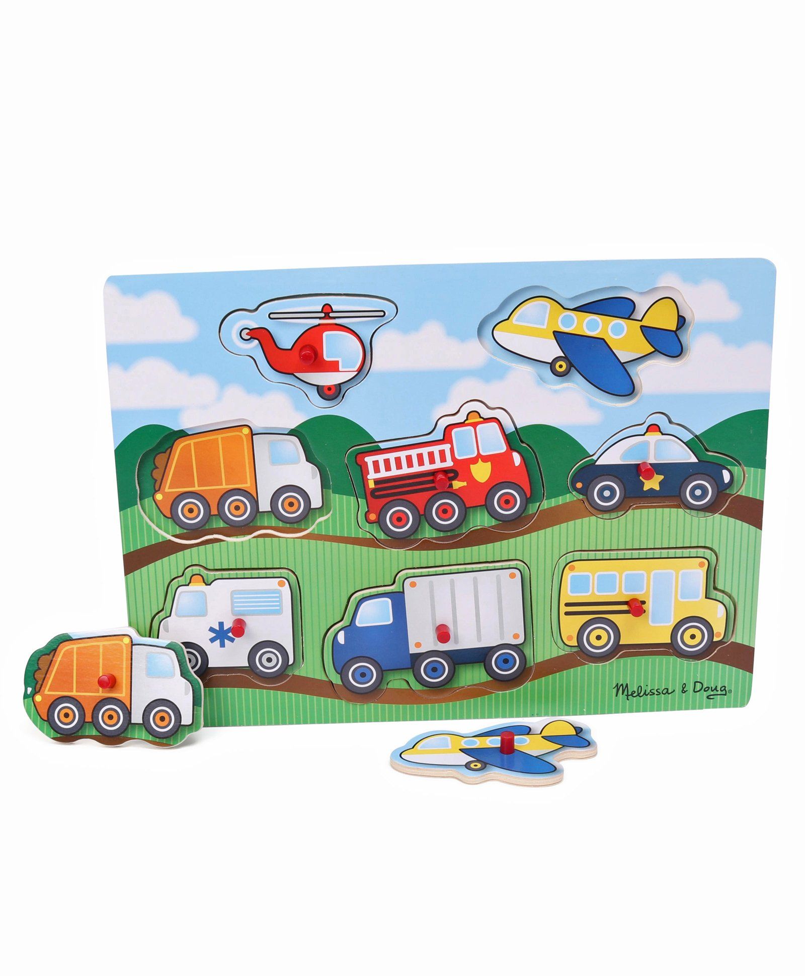 Melissa & Doug Vehicles Peg Puzzles