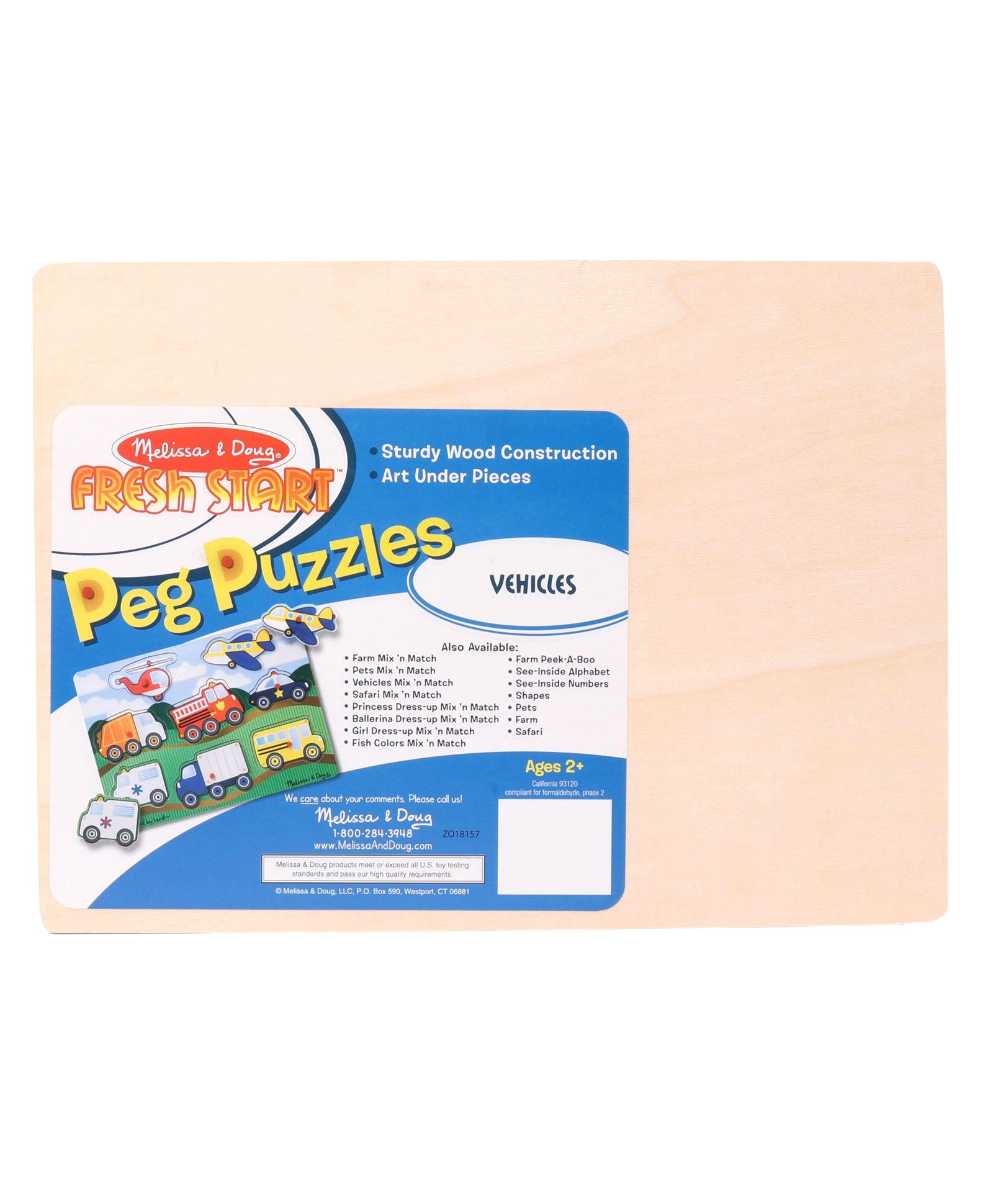 Melissa & Doug Vehicles Peg Puzzles
