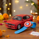 Bburago 1988 BMW 3 Series M3 Red 1:24 with Rakhi Hamper