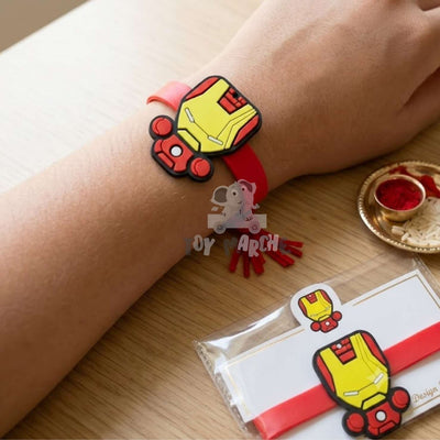 Superhero Character Theme Rakhi - Red/Yellow