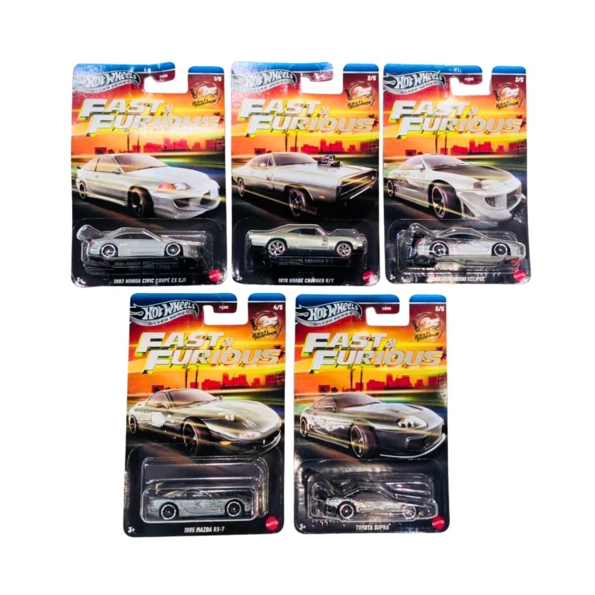 Hot Wheels Silver Series 2026 Fast & Furious: Race-Off - Set Of 5 (Set 2)